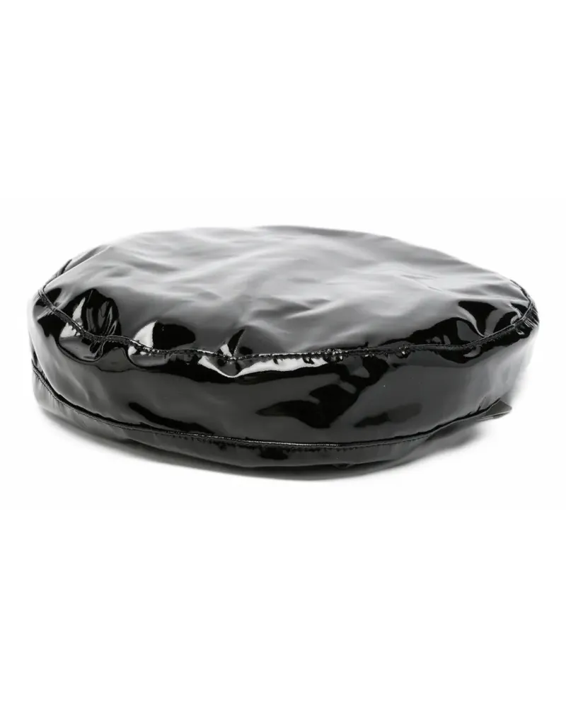 Emporio Armani Baskenmütze mit Glanzoptik - Schwarz Schwarz
