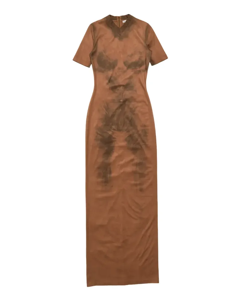 Acne Studios Kurzärmeliges Maxikleid - Braun Braun