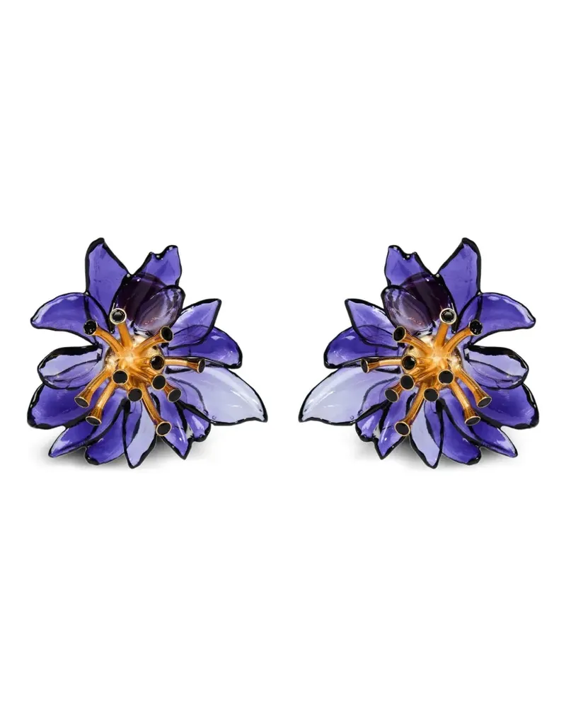 Nina Ricci Pistil Bloom Ohrringe mit Blume - Violett Violett