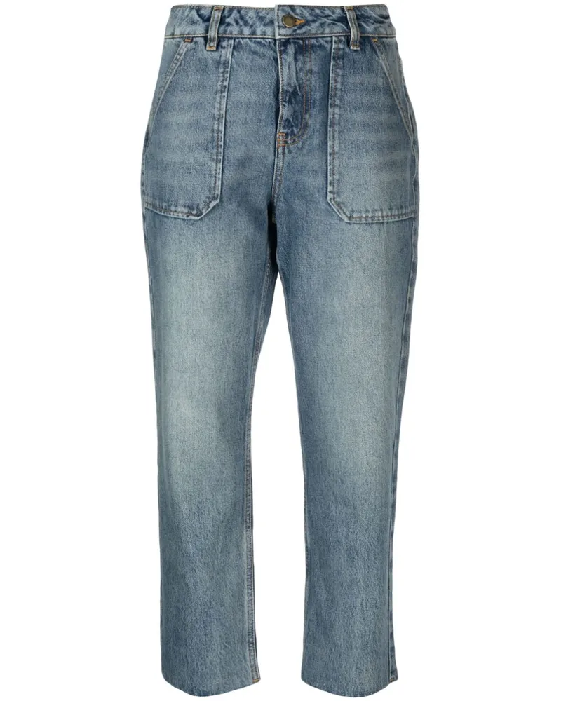 ba&sh Elly Straight-Leg-Hose - Blau Blau