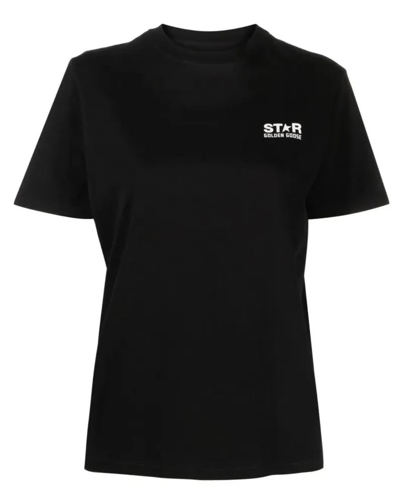 Golden Goose T-Shirt mit Logo-Print - Schwarz Schwarz