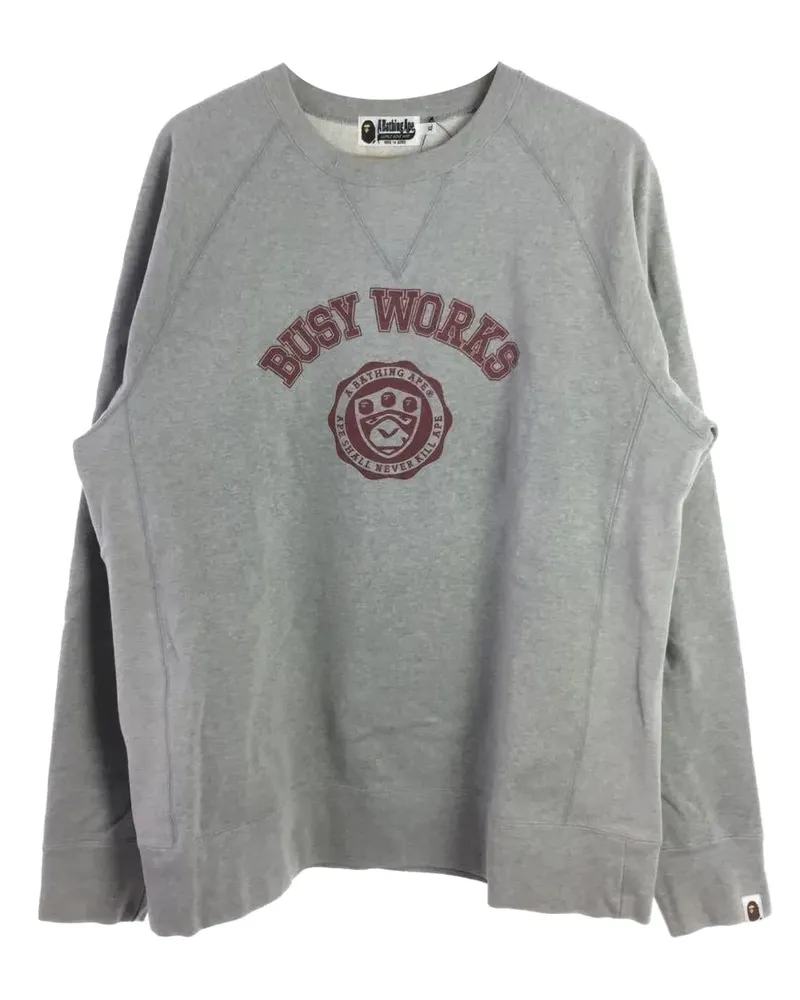 BAPE Sweatshirt mit Logo-Print - Grau Grau