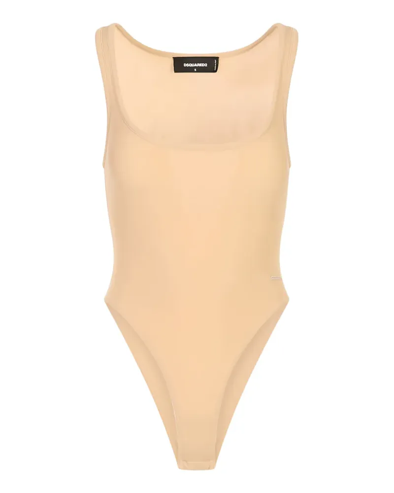 Dsquared2 Chic Night ribbed-knit bodysuit - Nude Nude