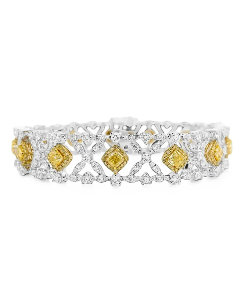 HYT Jewelry yellow and white diamond bracelet - Silber Silber