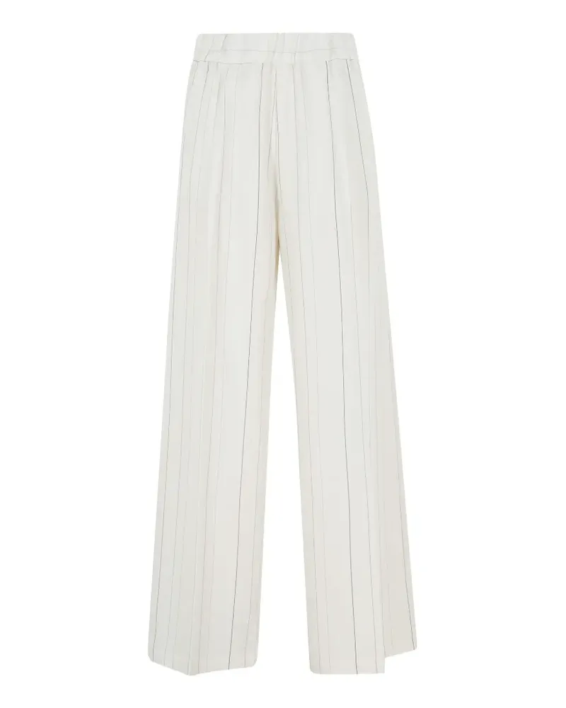 Semicouture Hose mit Nadelstreifen - Weiß Weiß