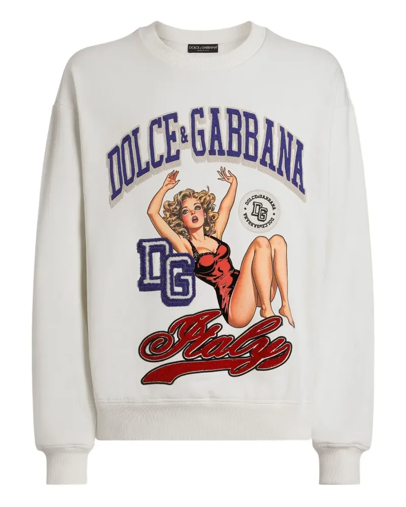 Dolce & Gabbana Sweatshirt mit grafischem Print - Weiß Weiß