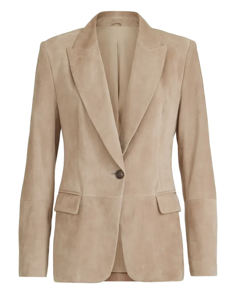 Brunello Cucinelli Blazer aus Wildleder - Nude Nude