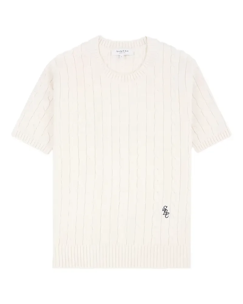 SPORTY & RICH SRC cable-knit sweater - Weiß Weiß