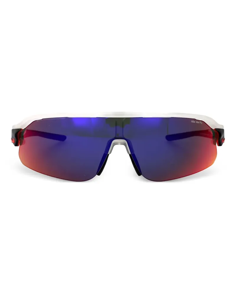 Nike Flyfree Sonnenbrille mit Shield-Gestell - Weiß Weiß