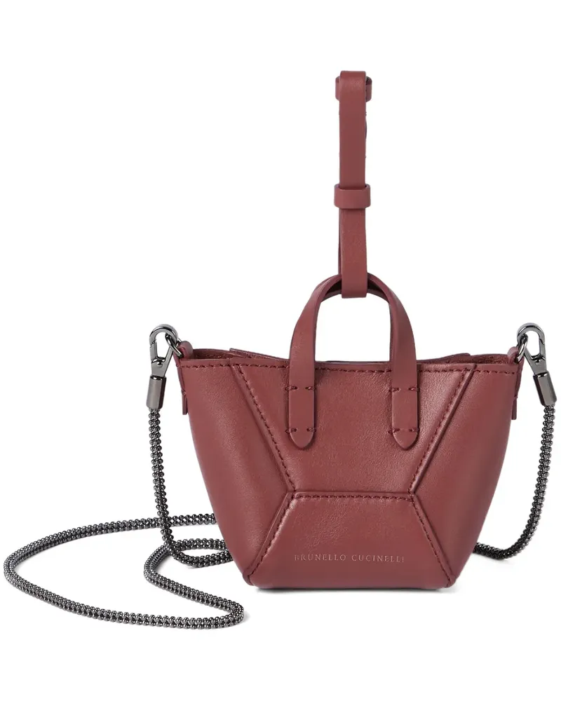Brunello Cucinelli precious chain duo micro bag - Rot Rot