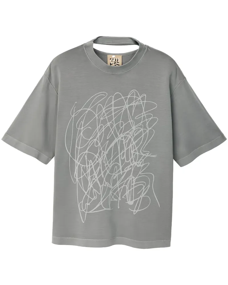 Camper T-Shirt mit Print - Grau Grau