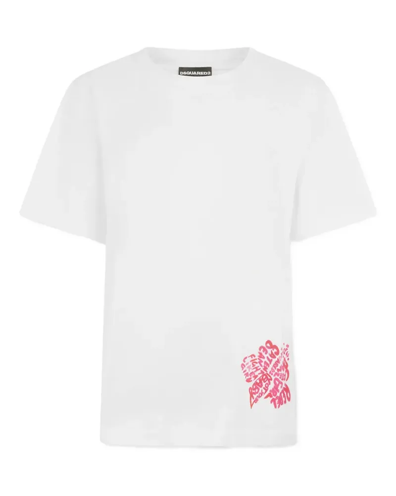 Dsquared2 hibiscus graphic T-shirt - Weiß Weiß