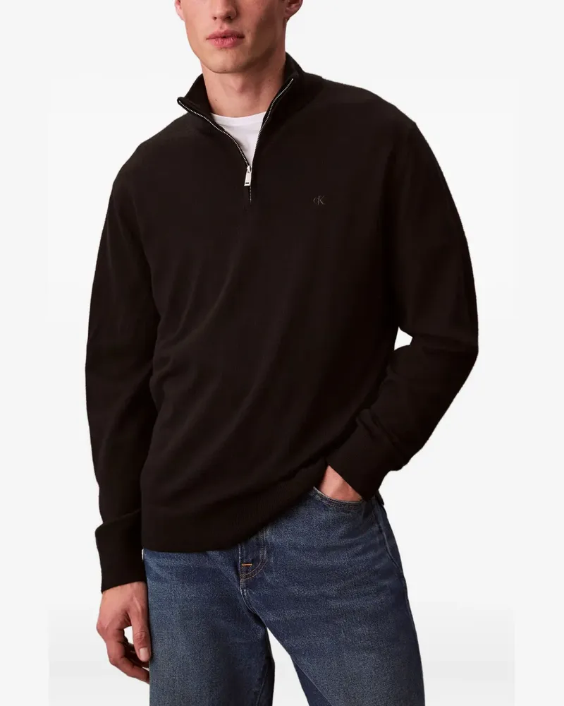 Calvin Klein Pullover mit Reißverschluss - Schwarz Schwarz