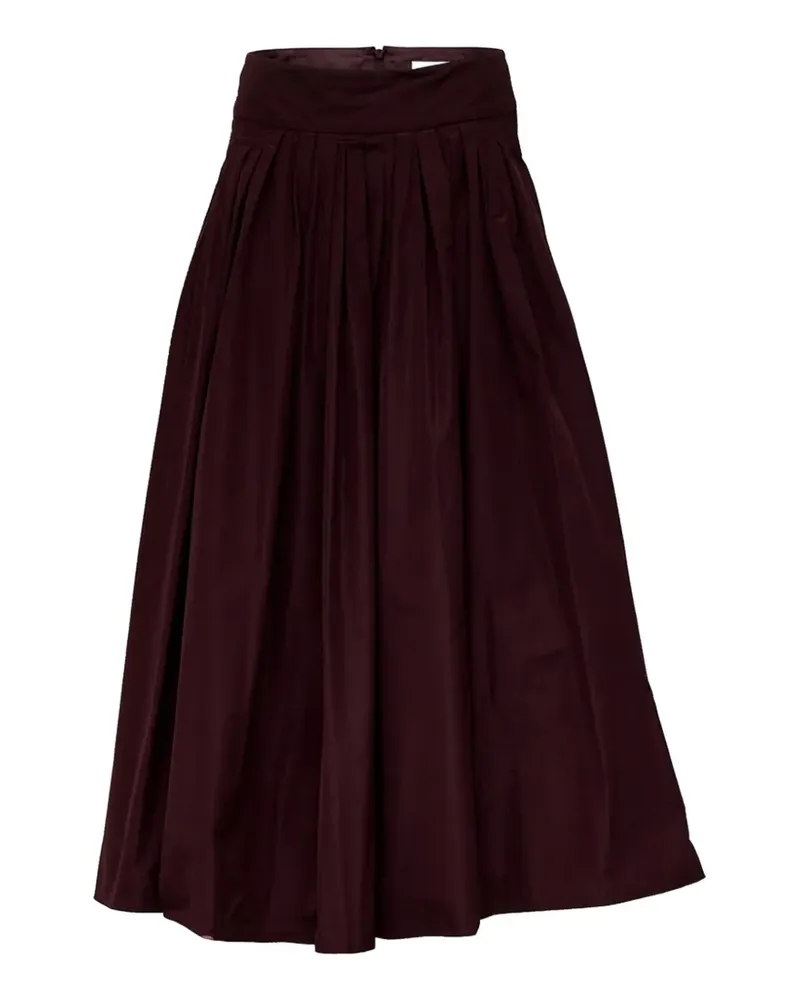 Max Mara Romina Midirock mit Falten - Rot Rot