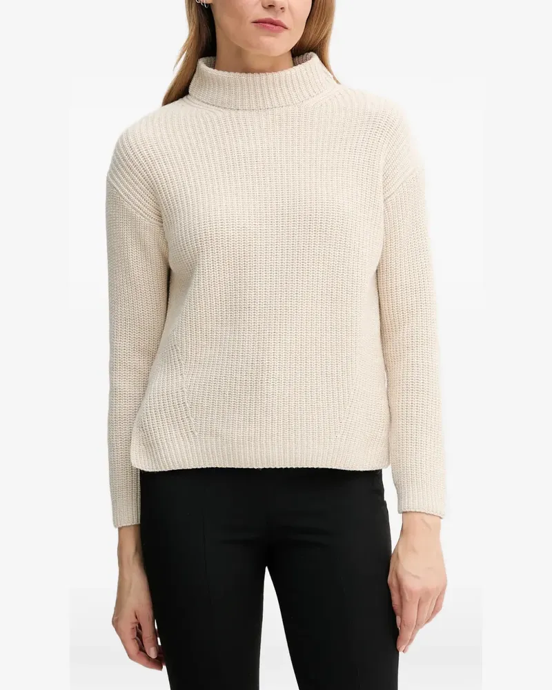 JOOP! roll-neck side-slit sweater - Nude Nude