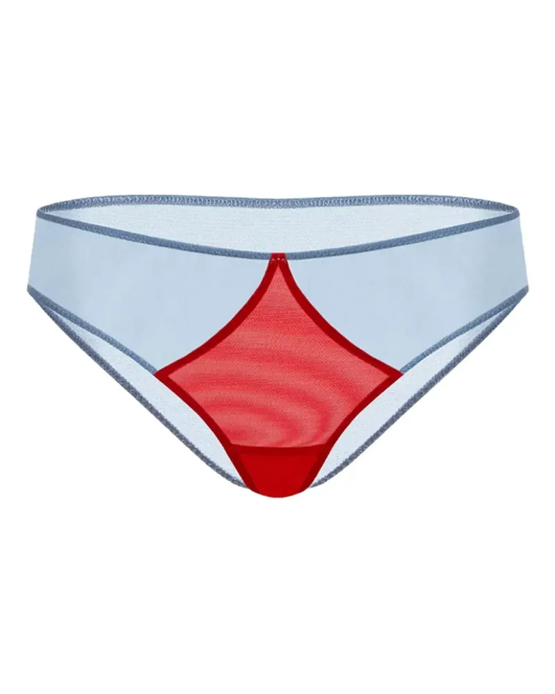 Zhilyova Asteria Slip mit Mesh-Einsatz - Blau Blau