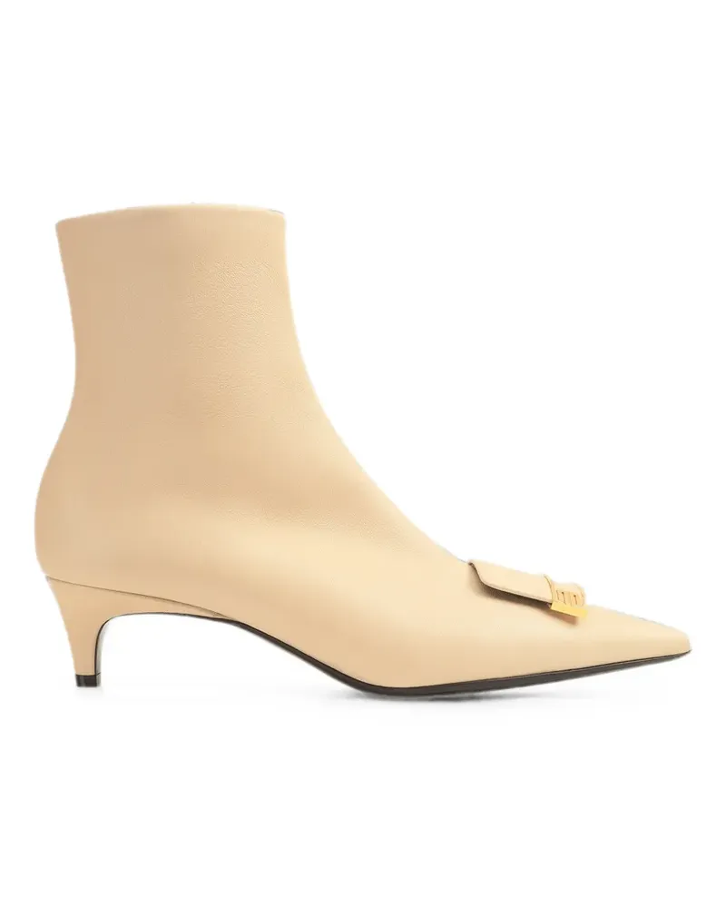 Sergio Rossi SR Evolv Stiefeletten mit Logo-Schild - Nude Nude