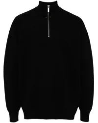 Izzue Sweatshirt mit Stehkragen Schwarz