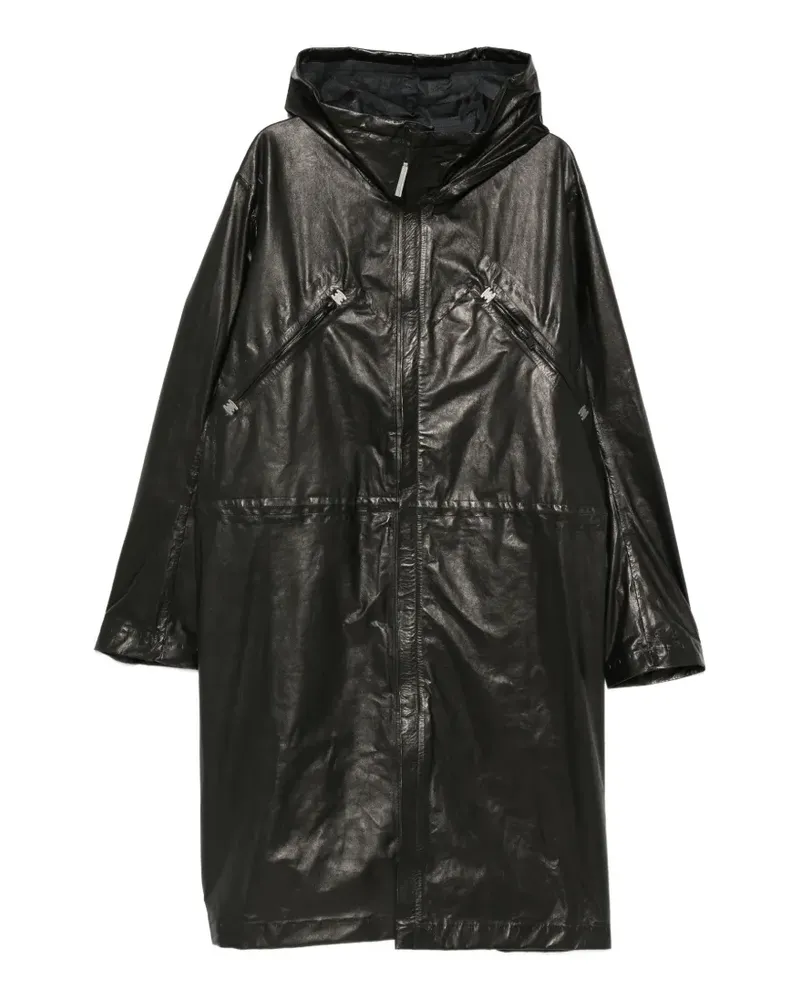 Isaac Sellam hooded leather jacket - Schwarz Schwarz