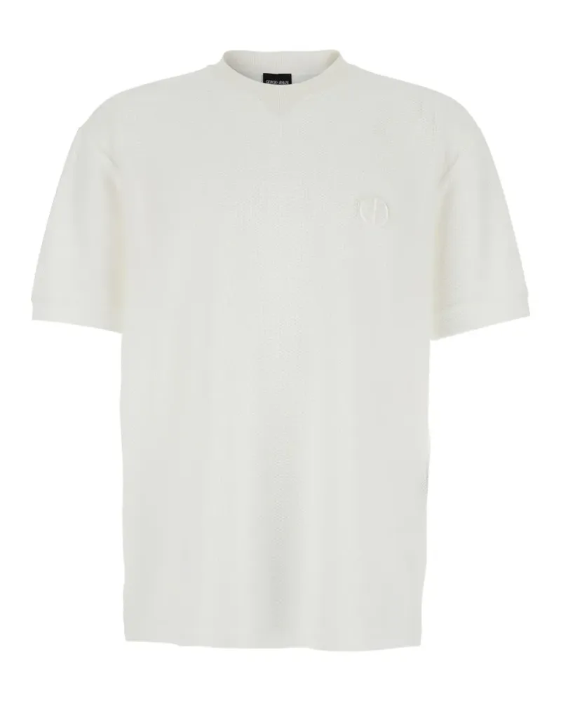 Giorgio Armani T-Shirt mit Logo-Detail - Nude Nude