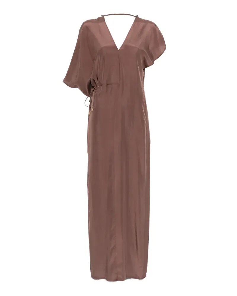 ALYSI drawstring V-neck maxi dress - Braun Braun
