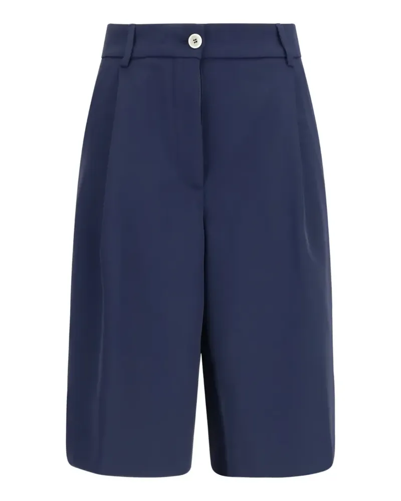 CRUNA pleated buttoned shorts - Blau Blau