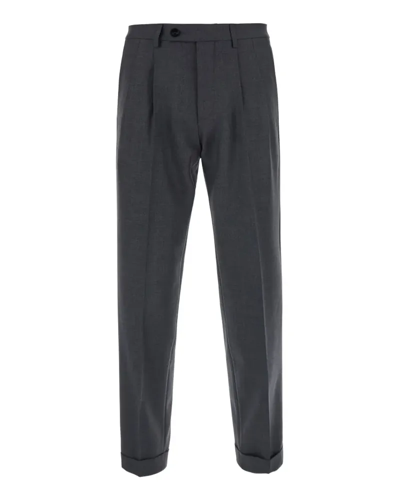 MICHAEL COAL Bundfaltenhose mit Umschlag - Grau Grau