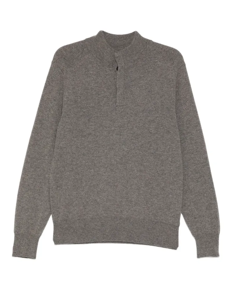 N.Peal Kaschmirpullover mit Knöpfen - Grau Grau