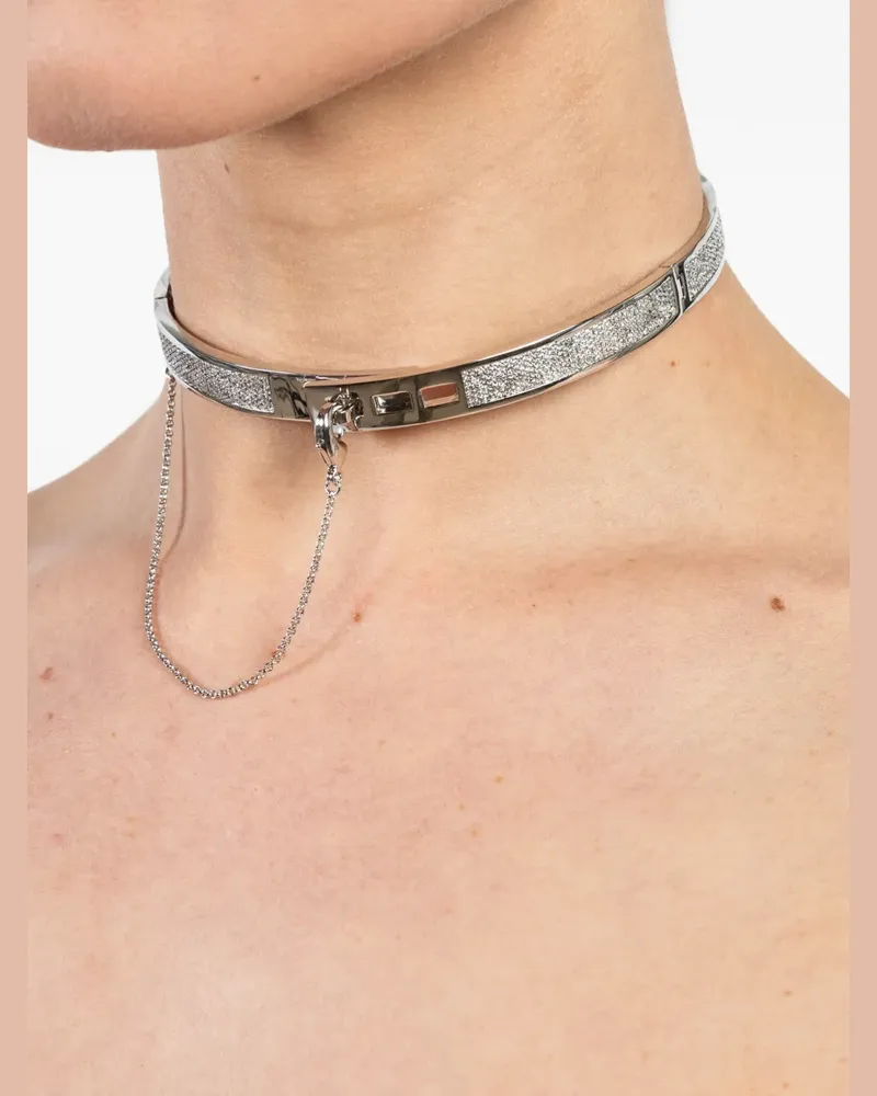 Eddie Borgo chain choker necklace - Silber Silber