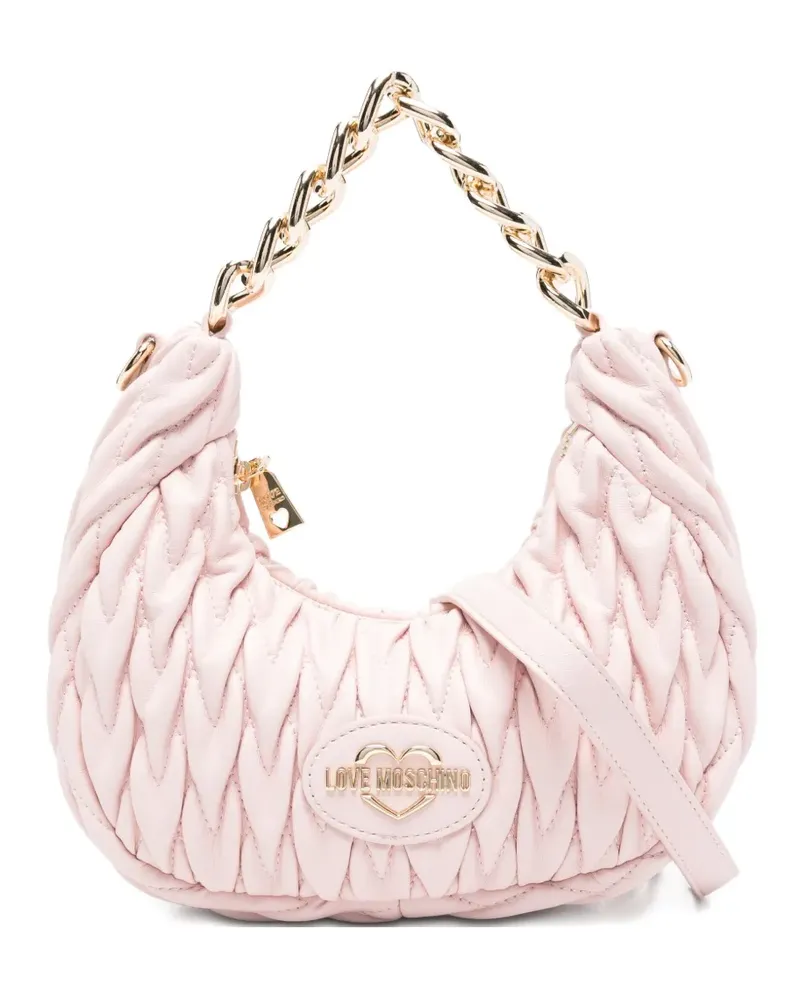 Moschino Gesteppte Schultertasche - Rosa Rosa