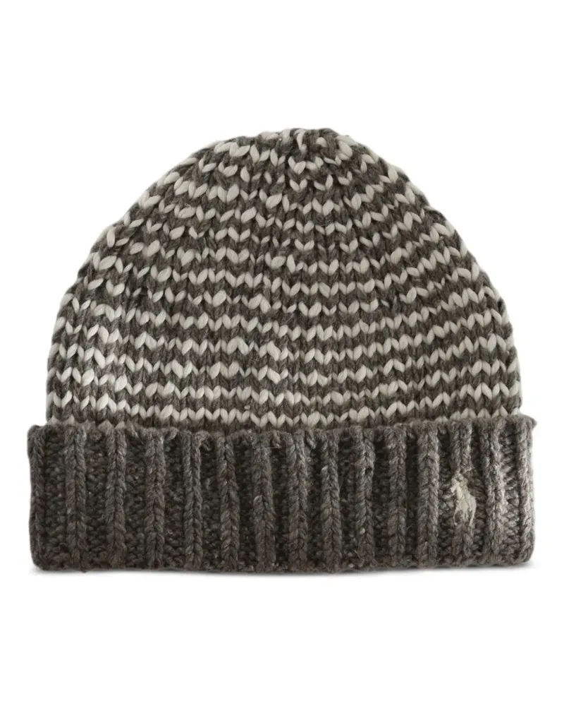 Ralph Lauren striped wool-blend beanie - Grau Grau