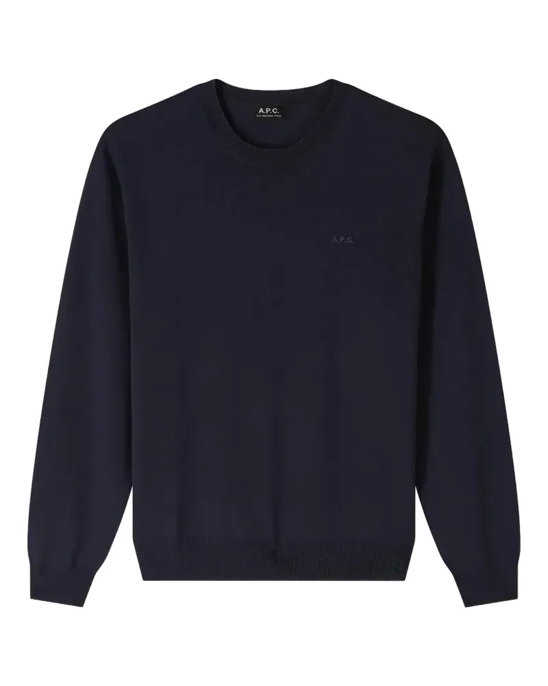 A.P.C. Pullover mit Logo-Stickerei - Blau Blau