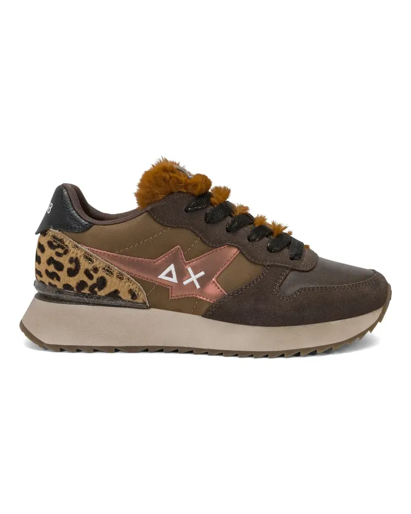 Sun68 Stargirl Animalier Sneakers aus Faux Fur - Braun Braun