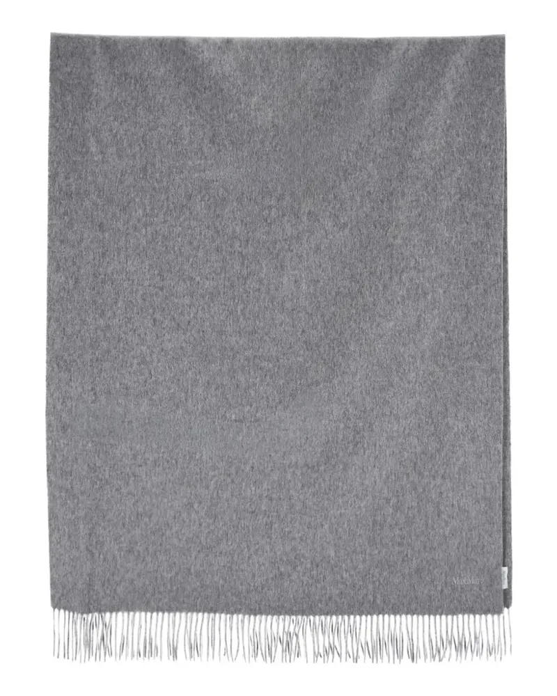 Max Mara Kaschmirschal mit Fransen - Grau Grau
