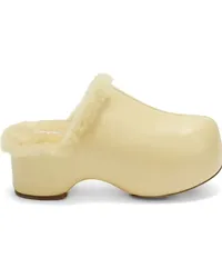 Jil Sander Clogs mit Shearling-Futter Gelb