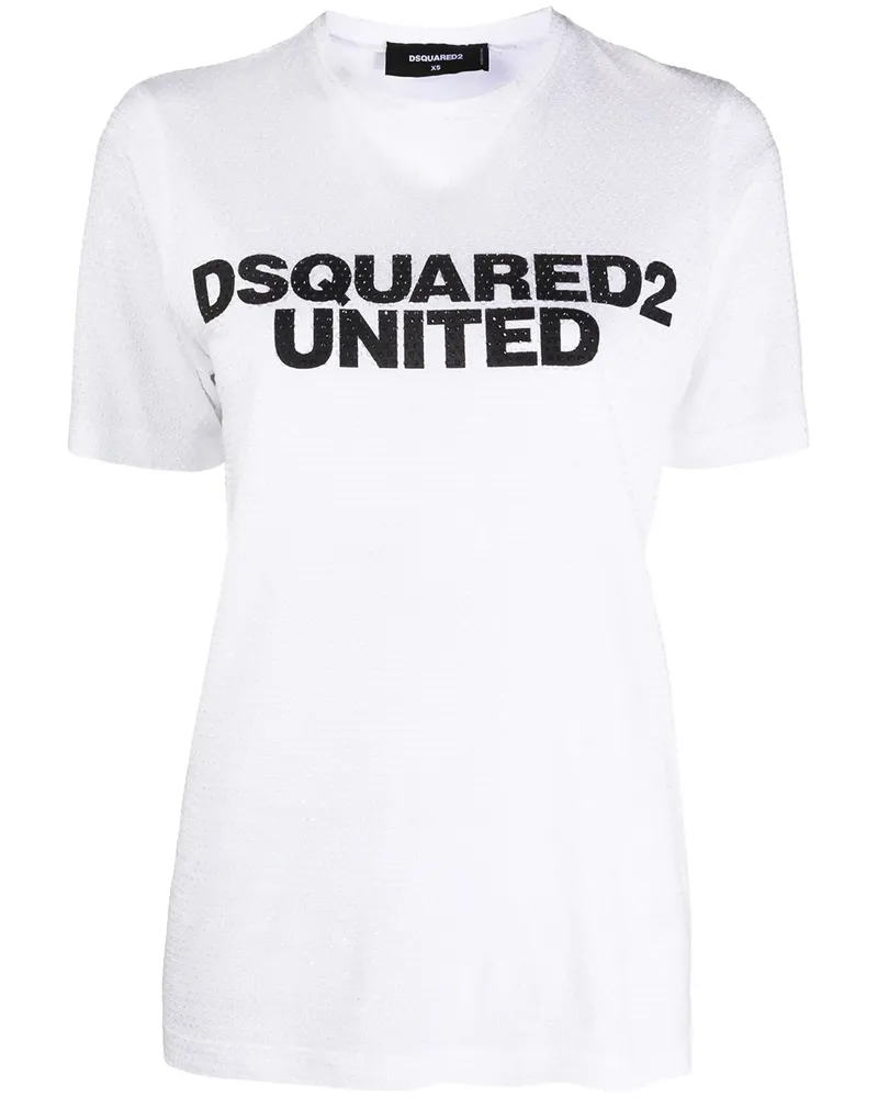 Dsquared2 T-Shirt mit Logo-Print - Weiß Weiß