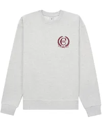 SPORTY & RICH Sweatshirt mit Wappen-Print Grau