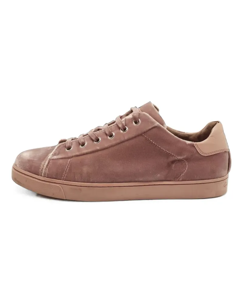 Gianvito Rossi Low Loft velvet sneakers - Rosa Rosa