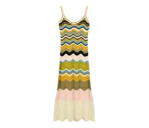 Chevron Sommerkleid - Nude