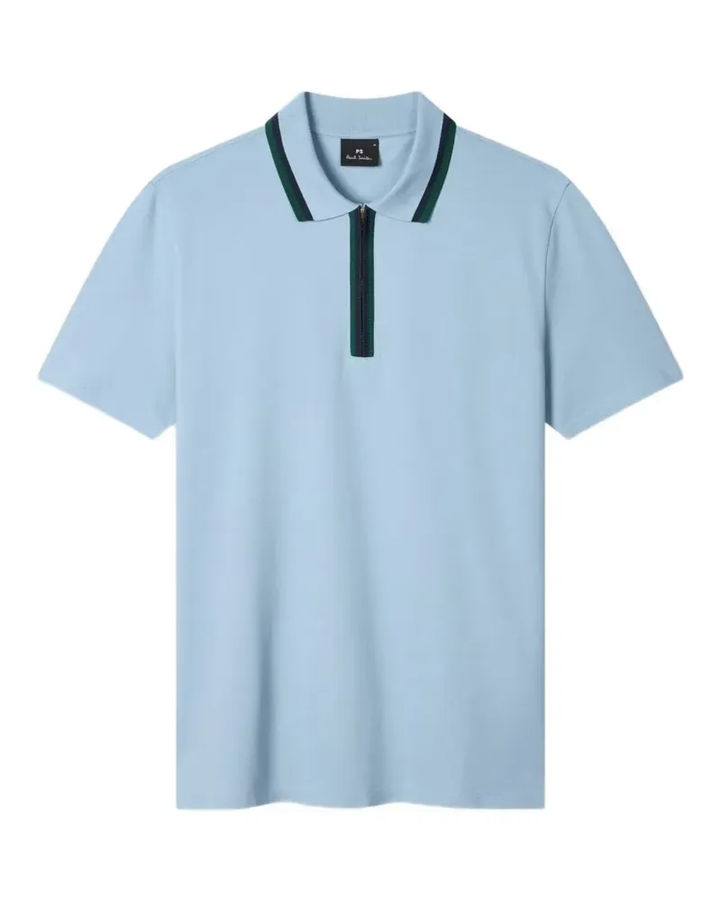 Paul Smith Poloshirt mit Reißverschluss - Blau Blau