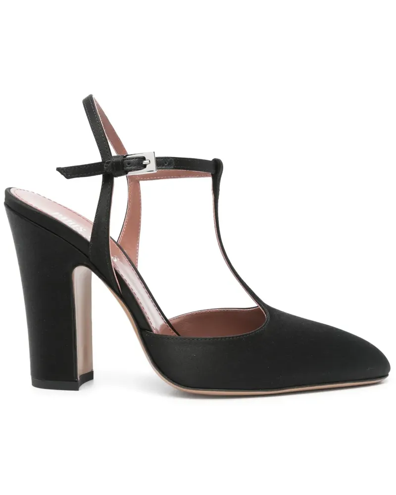 Paris Texas Pumps aus Satins 110mm - Schwarz Schwarz
