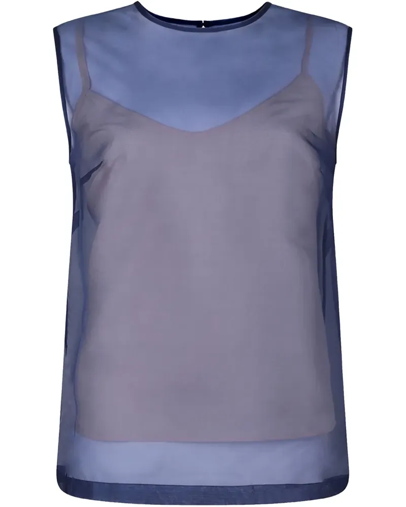 P.A.R.O.S.H. P.A.R.O H. Sorgented Bluse - Blau Blau