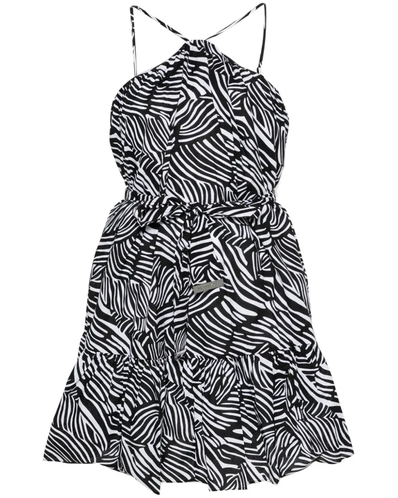 Michael Kors Minikleid mit Zebra-Print - Schwarz Schwarz