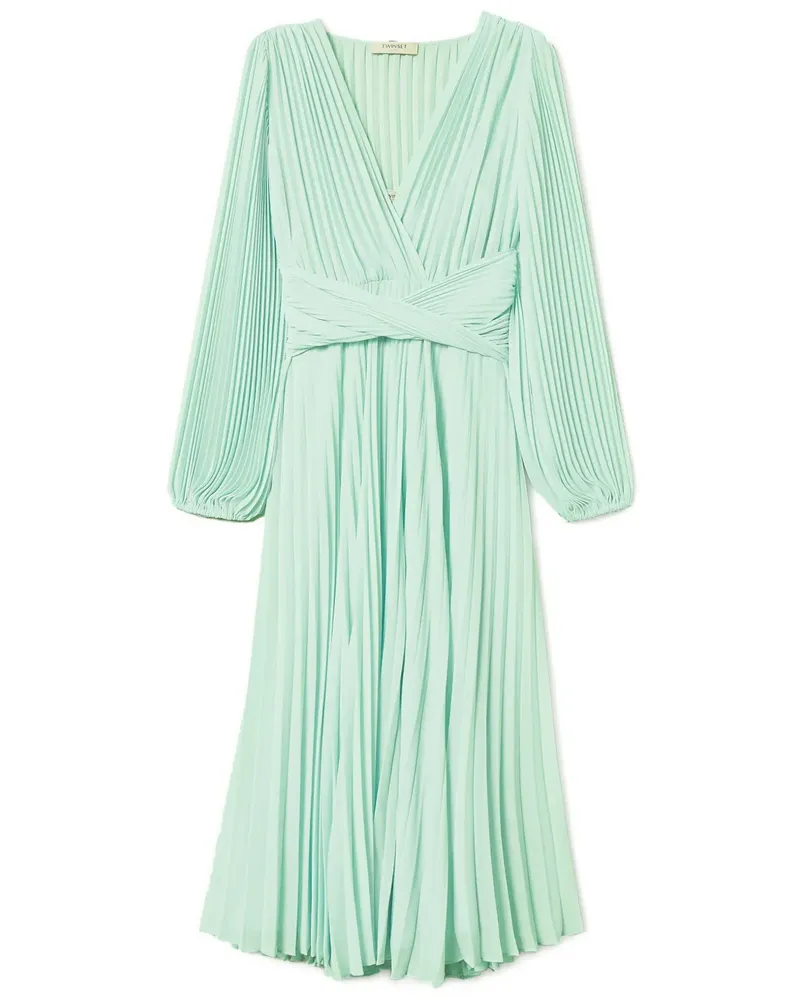 Twin-Set Maxikleid mit Falten - Grün Grün