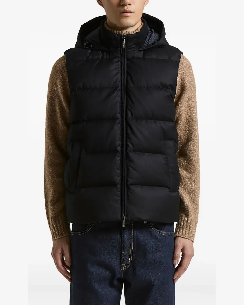 Peserico Loro Piana hooded gilet - Blau Blau