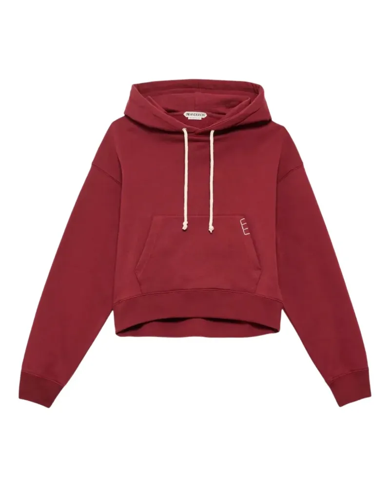 J.W.Anderson embroidered drawstring hoodie - Rot Rot