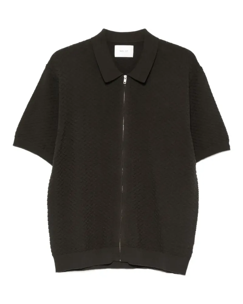 NN 07 Gustav 60016 zip-up knitted shirt - Grün Grün