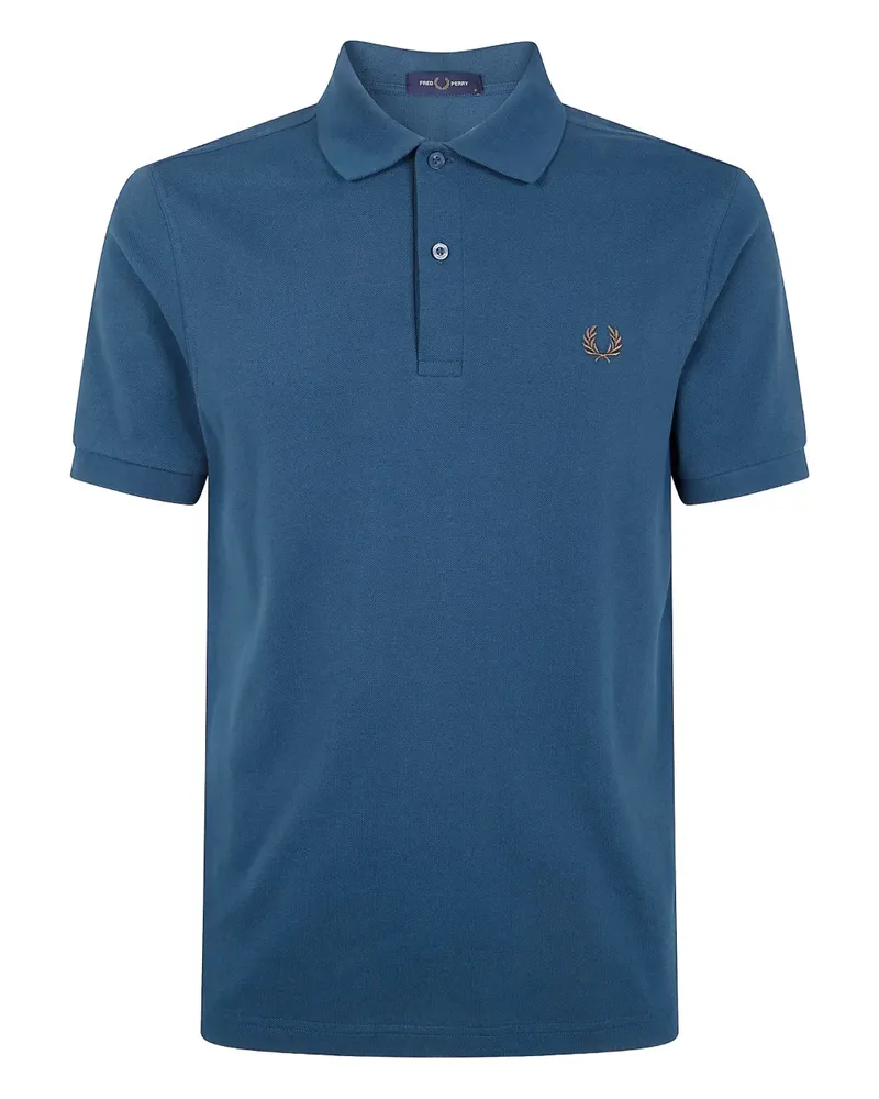 Fred Perry Poloshirt mit Lorbeerkranz-Stickerei - Blau Blau