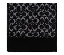 Schal mit Logo-Muster - Schwarz