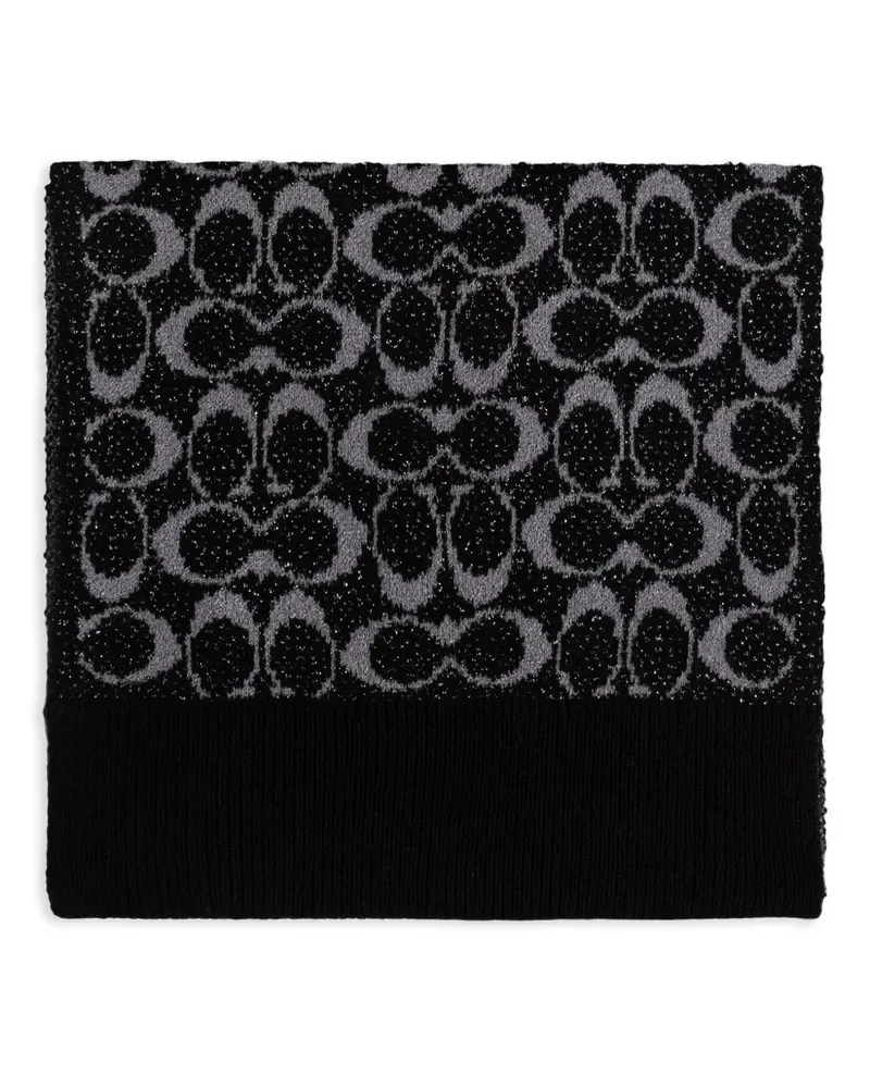 Coach Schal mit Logo-Muster - Schwarz Schwarz